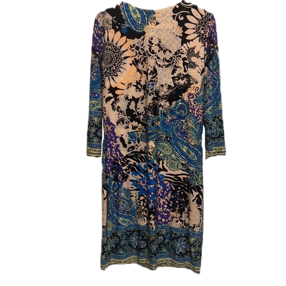 Women’s BEIGE BY ECI, V-Neck, Kimono Sleeves, MIDI Dress, Multi Colors, Size 6 - Picture 2 of 5